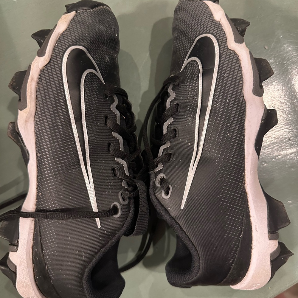 Nike Black and White Football Cleats